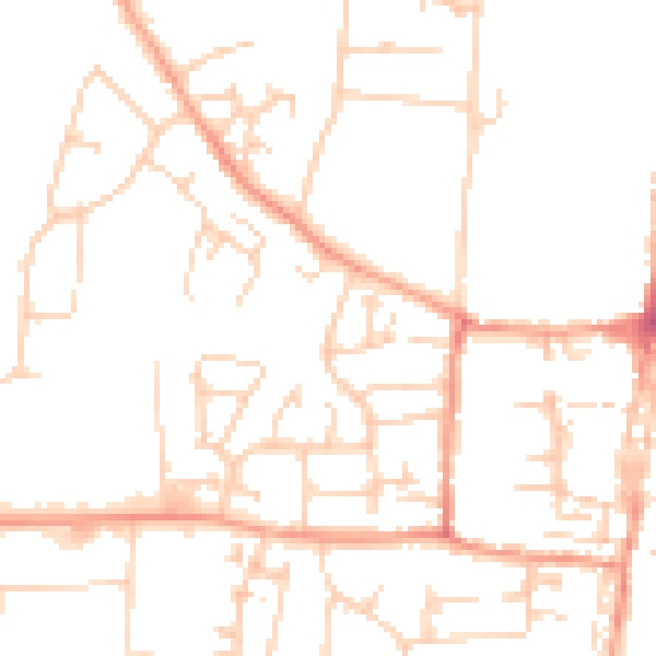Daytime road noise heatmap for OX10 0SZ