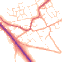 Daytime road noise heatmap for OX10 6SE