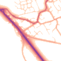 Daytime road noise heatmap for OX10 6TA