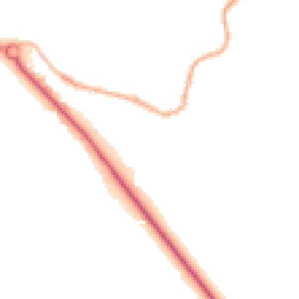Night-time road noise heatmap for OX10 6TA