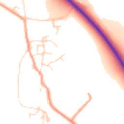 Daytime road noise heatmap for OX10 7JA