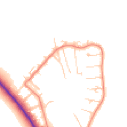 Daytime road noise heatmap for OX10 7NY