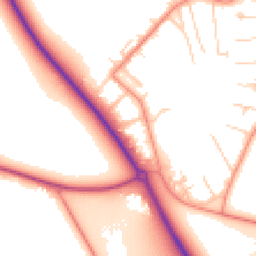 Daytime road noise heatmap for OX10 7PL