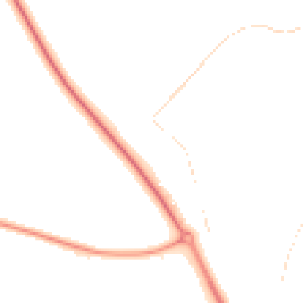 Night-time road noise heatmap for OX10 7PN