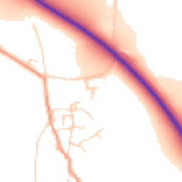 Daytime road noise heatmap for OX10 7PU