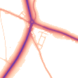 Daytime road noise heatmap for OX10 8BJ