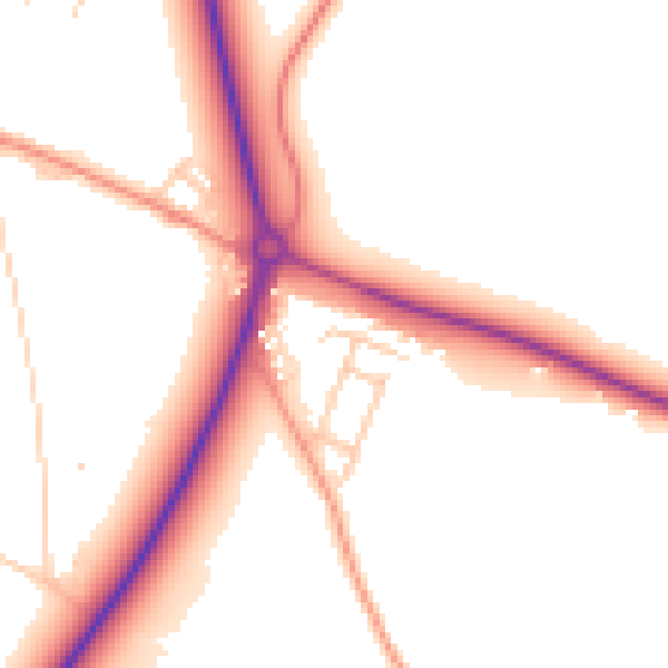 Daytime road noise heatmap for OX10 8DH