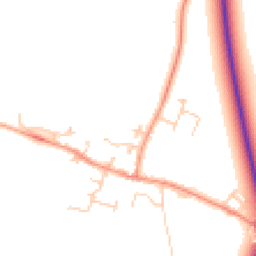 Daytime road noise heatmap for OX10 8EE