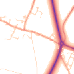 Daytime road noise heatmap for OX10 8EL