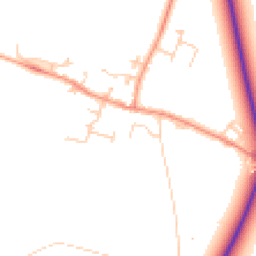 Daytime road noise heatmap for OX10 8EW
