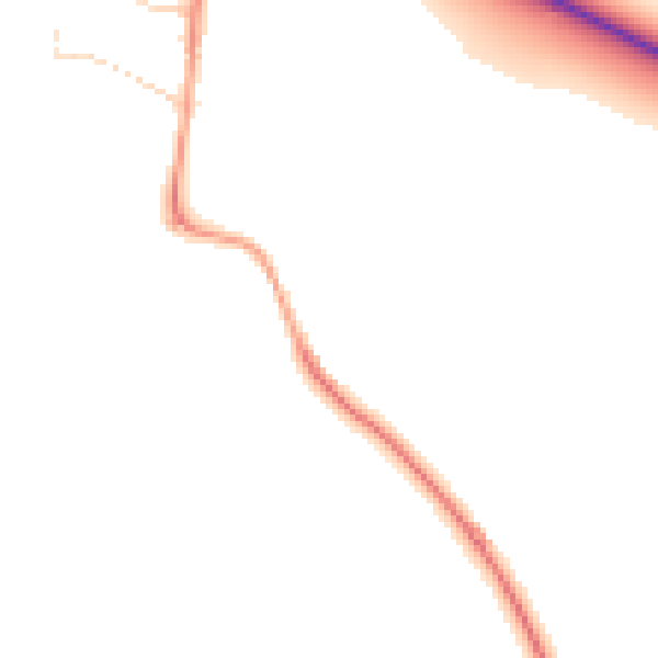 Daytime road noise heatmap for OX10 8FJ