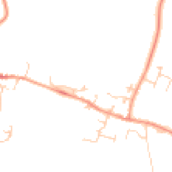 Daytime road noise heatmap for OX10 8FN