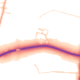 Daytime road noise heatmap for OX10 8FQ