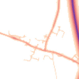 Daytime road noise heatmap for OX10 8NR