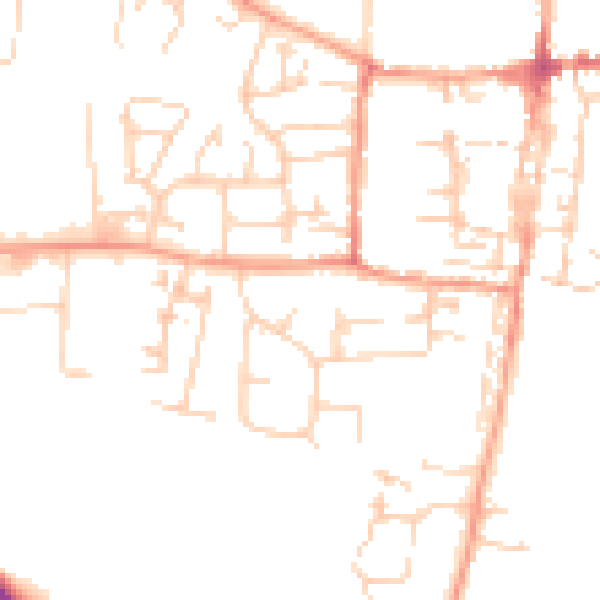 Daytime road noise heatmap for OX10 9AY