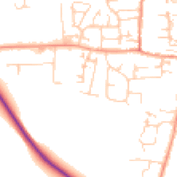 Daytime road noise heatmap for OX10 9BX