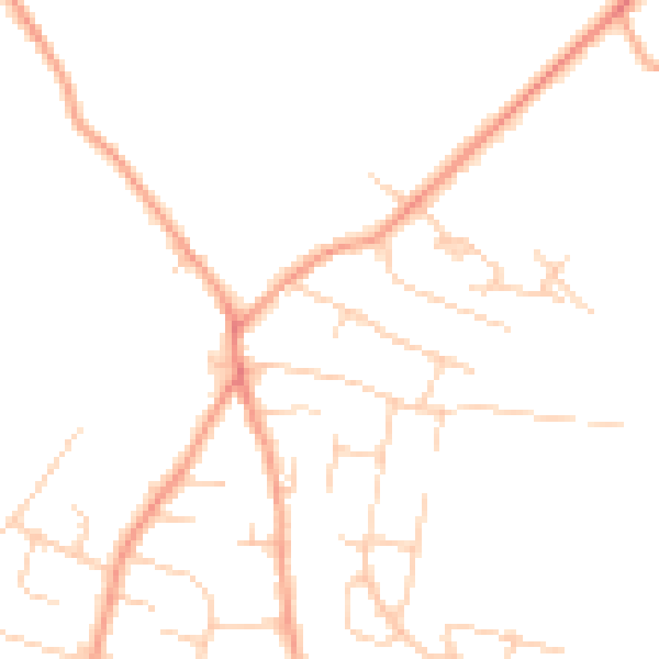 Daytime road noise heatmap for OX10 9PF