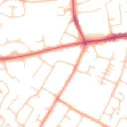 Daytime road noise heatmap for OX11 0AB