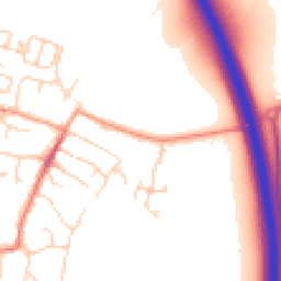 Daytime road noise heatmap for OX11 0DS