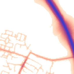Daytime road noise heatmap for OX11 0DY