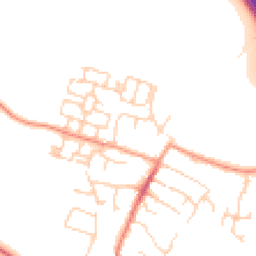 Daytime road noise heatmap for OX11 0ED