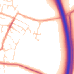 Daytime road noise heatmap for OX11 0FJ