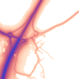 Daytime road noise heatmap for OX11 0SS