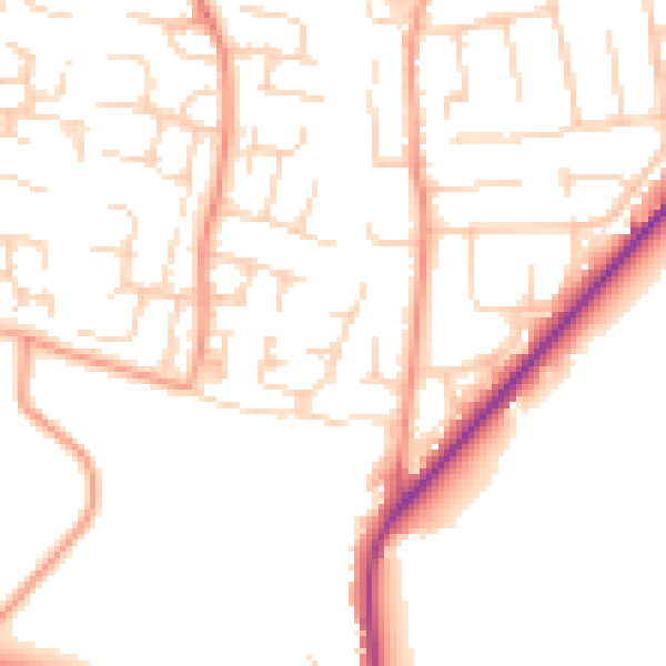 Daytime road noise heatmap for OX12 0AF