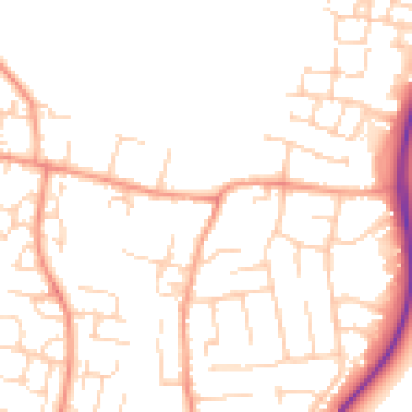 Daytime road noise heatmap for OX12 0AL