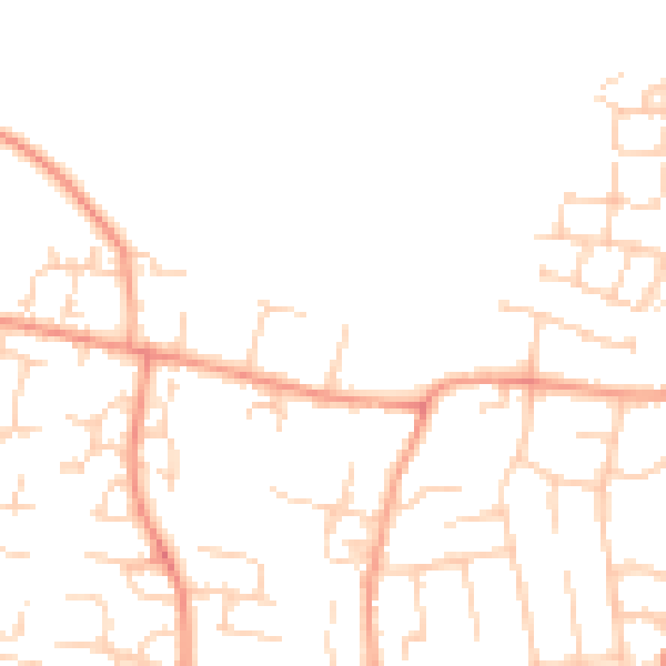 Daytime road noise heatmap for OX12 0AP