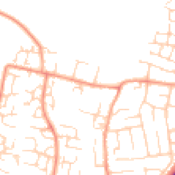 Daytime road noise heatmap for OX12 0AU