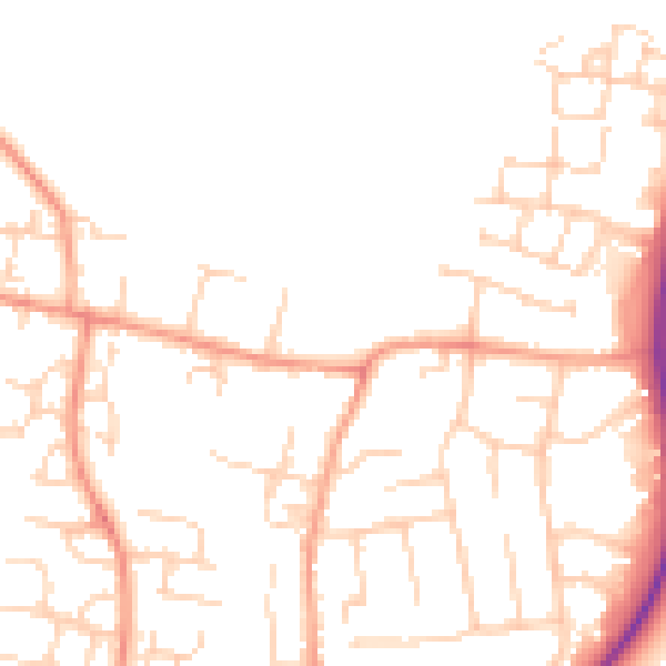 Daytime road noise heatmap for OX12 0AW