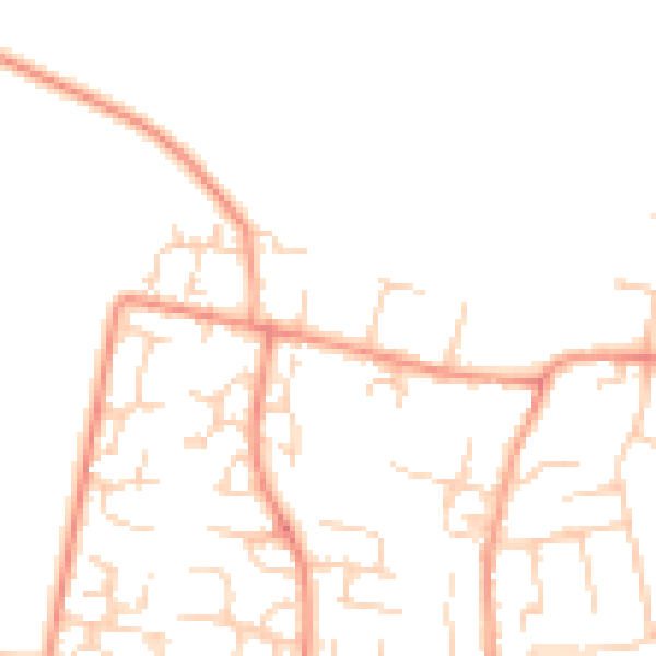 Daytime road noise heatmap for OX12 0AX