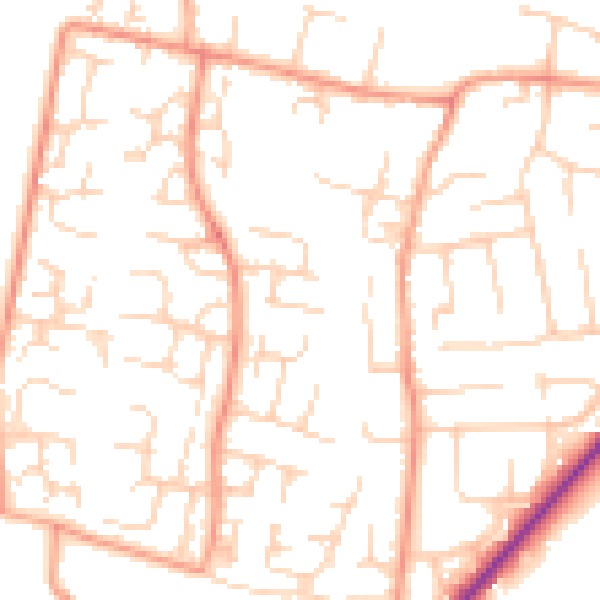 Daytime road noise heatmap for OX12 0BJ