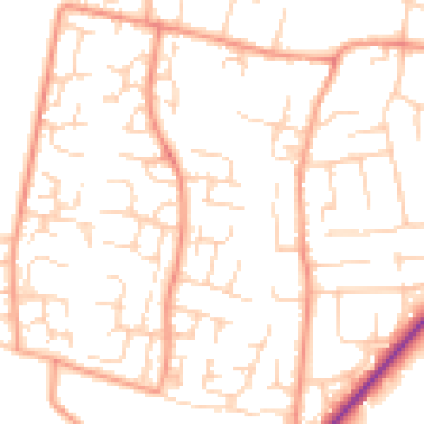Daytime road noise heatmap for OX12 0BL