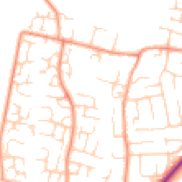 Daytime road noise heatmap for OX12 0BW