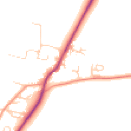Daytime road noise heatmap for OX12 0FG