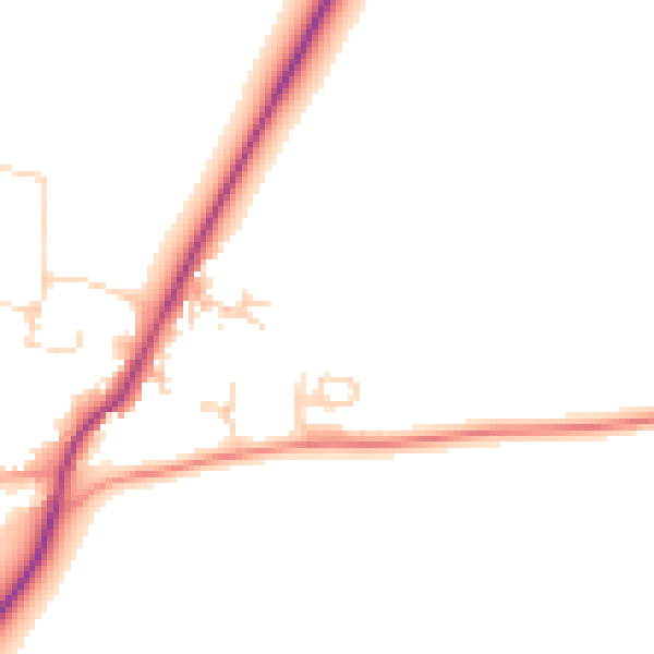 Daytime road noise heatmap for OX12 0HF