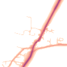 Daytime road noise heatmap for OX12 0JW
