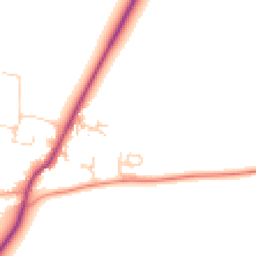 Daytime road noise heatmap for OX12 0JY