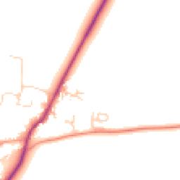 Daytime road noise heatmap for OX12 0JZ