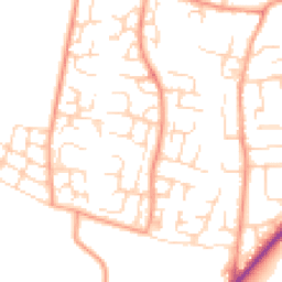Daytime road noise heatmap for OX12 0NQ