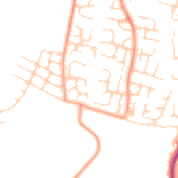 Daytime road noise heatmap for OX12 0QW