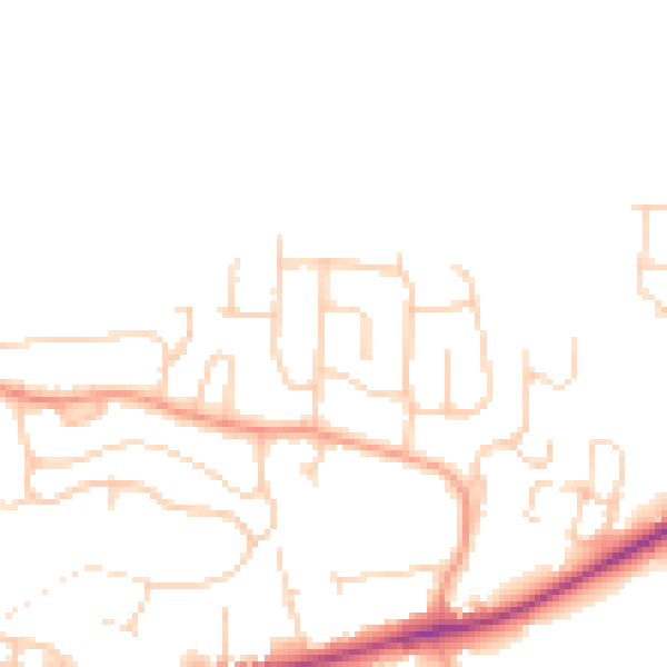 Daytime road noise heatmap for OX12 7EA