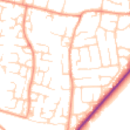 Daytime road noise heatmap for OX12 7JR
