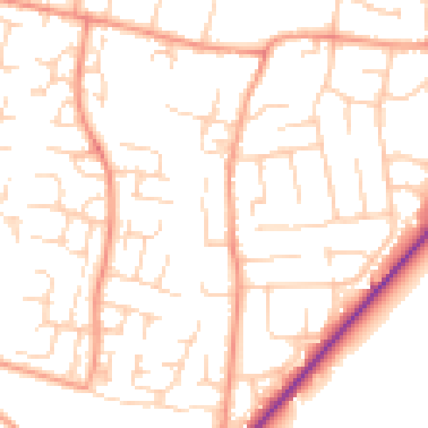 Daytime road noise heatmap for OX12 7JR
