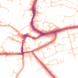 Daytime road noise heatmap for OX12 8AZ