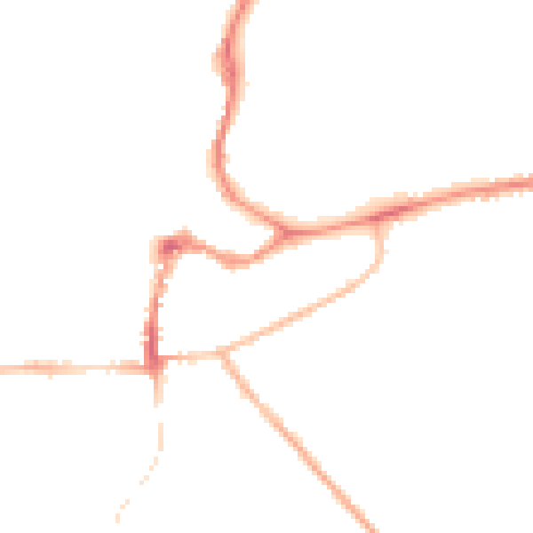 Night-time road noise heatmap for OX12 8AZ