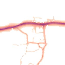 Daytime road noise heatmap for OX12 8BJ