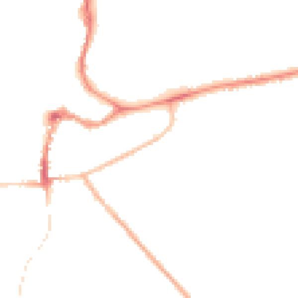 Night-time road noise heatmap for OX12 8DZ